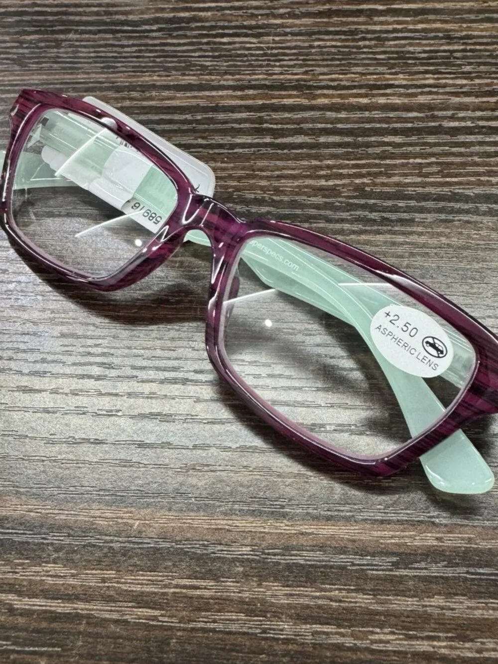 Peepers Reading Glasses Beach Glass Fuchsia Mint + 2.50